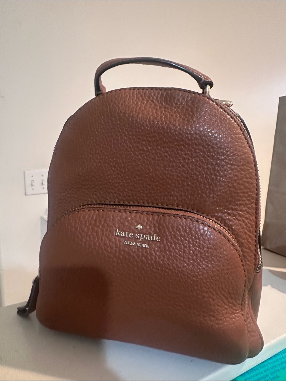 kate spade Pebbled Leather small Backpack - Brown